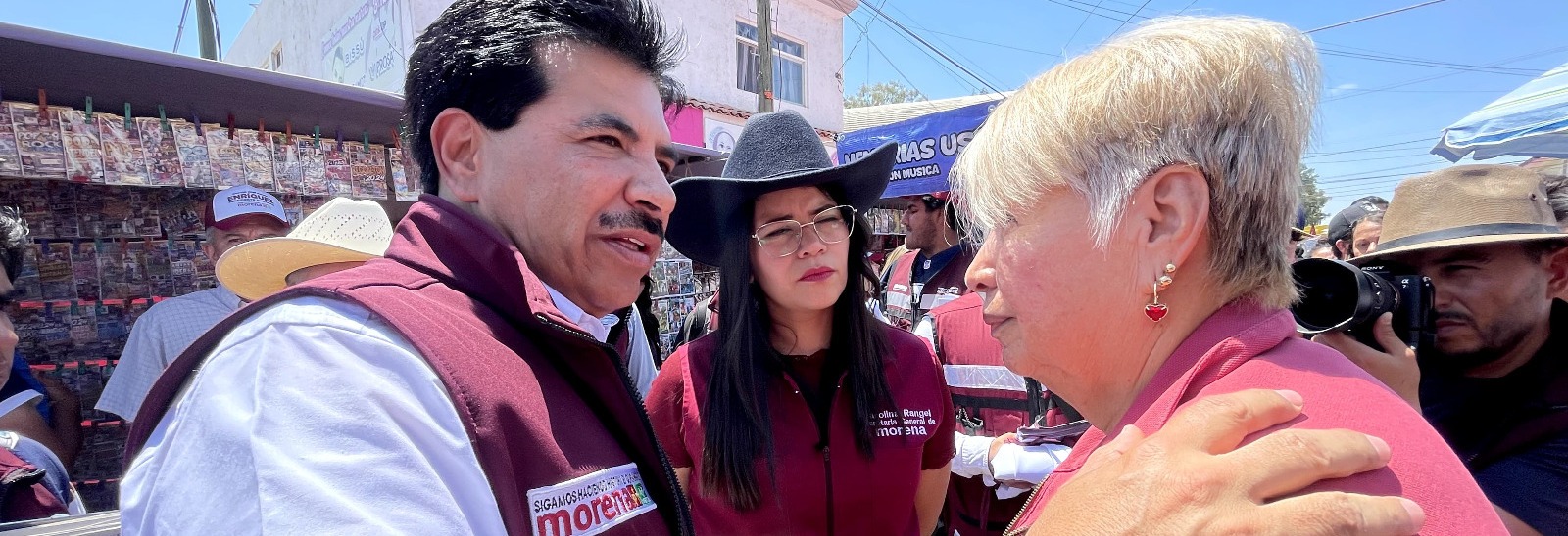 Dirigencia nacional de Morena acompaña al doctor Enríquez en recorridos de campaña