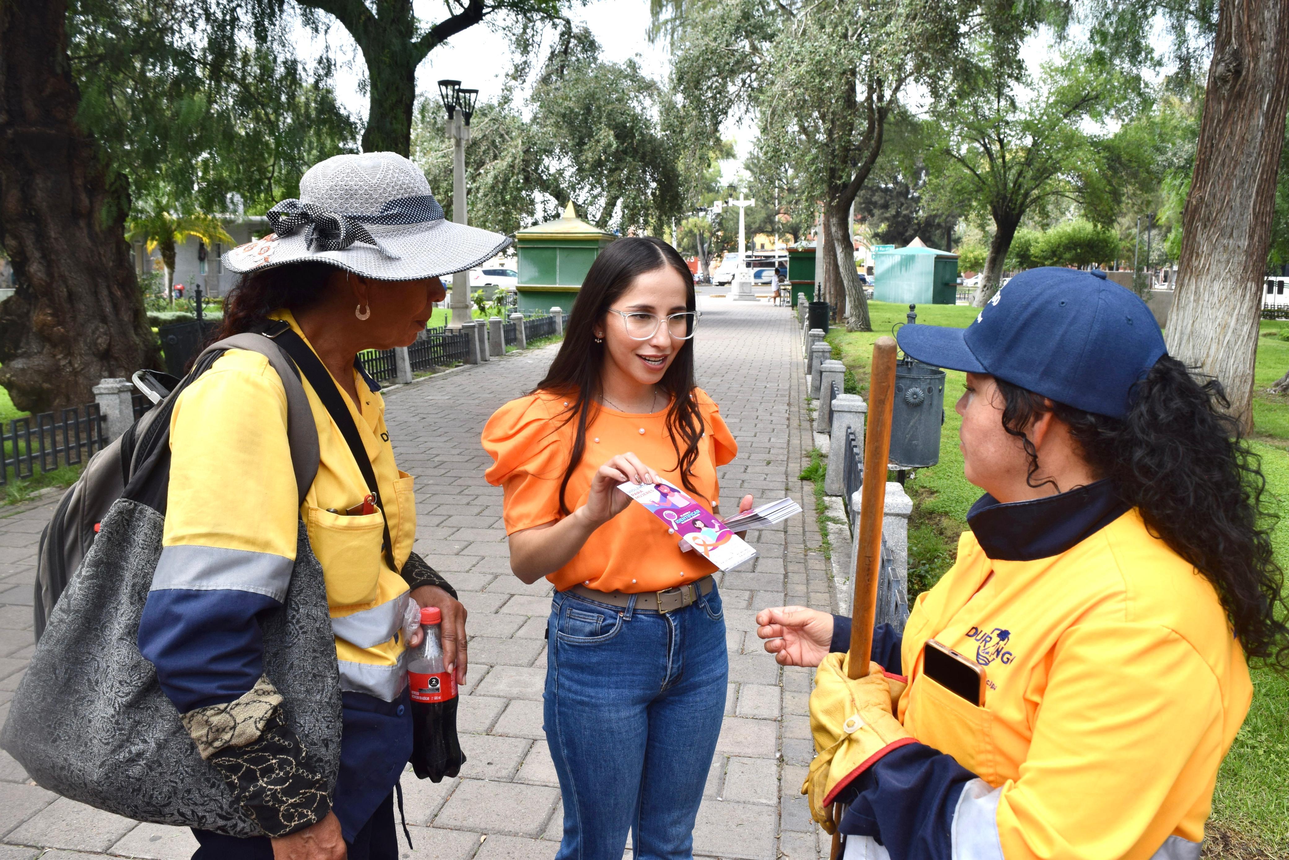 Entregan violentómetros y promueven la prevención de violencia contra mujeres y niñas en el Día Naranja