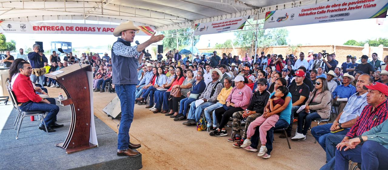Guadalupe Victoria recibe nuevas obras y apoyos sociales