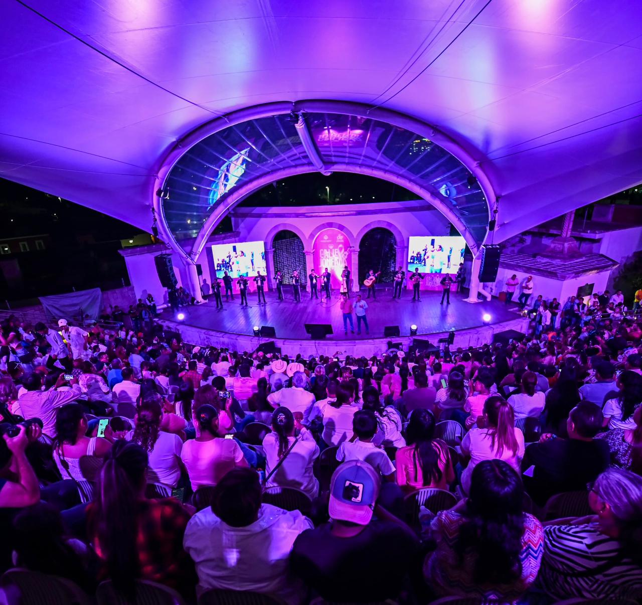 Música y color en la Callejoneada Rosa por la salud de las mujeres