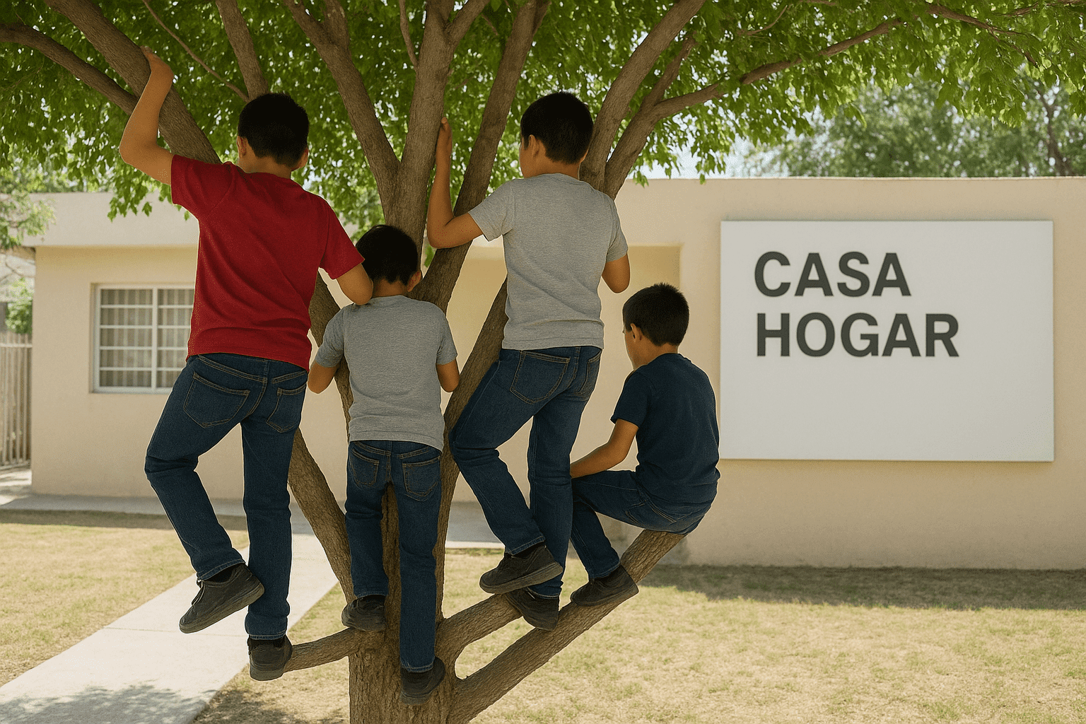 Los tres niños que escaparon de Casa Hogar lo hicieron trepando un árbol