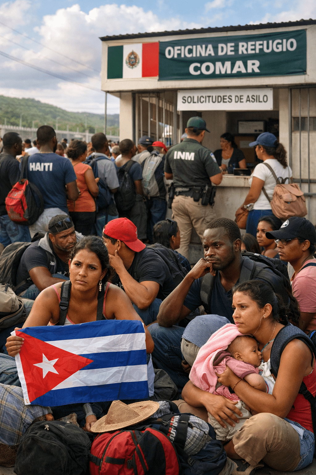 México recibe casi 59 mil solicitudes de refugio en nueve meses