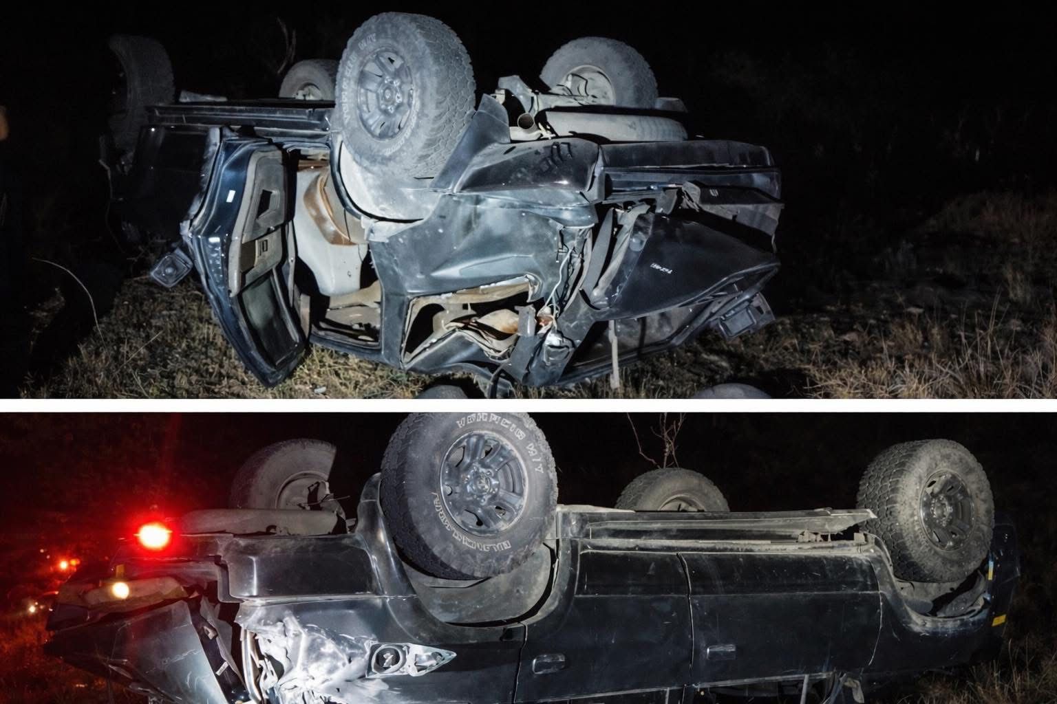 Vuelca camioneta en Canatlán; cinco integrantes de una familia resultan lesionados