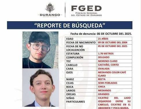 Fiscalía de Sinaloa afirma que sigue activa la investigación por la desaparición de Carlos Emilio