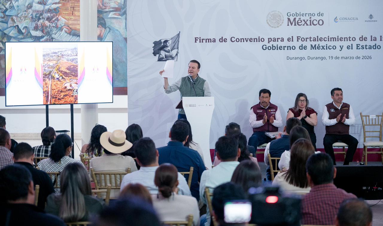 Durango avanza en obras de agua y drenaje con apoyo de los tres niveles de gobierno