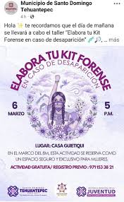 Critican a ayuntamiento de Tehuantepec por taller para hacer “kit forense en caso de desaparición”