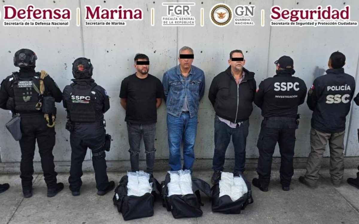 Detienen a tres integrantes del grupo criminal “Cabrera Sarabia” con droga en CDMX