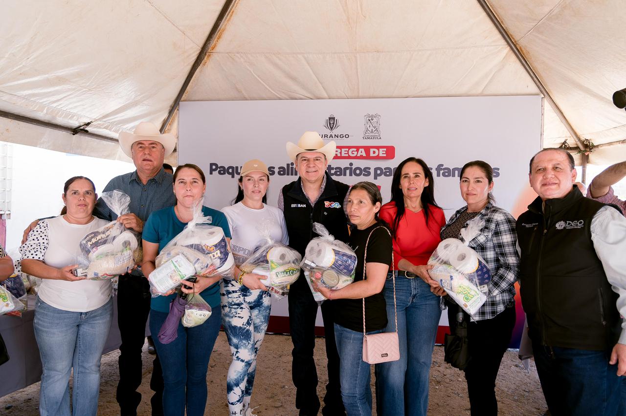 Comienzan obras de drenaje, agua, pavimento, aulas, albergue, entrega patrulla y apoyos en Tamazula
