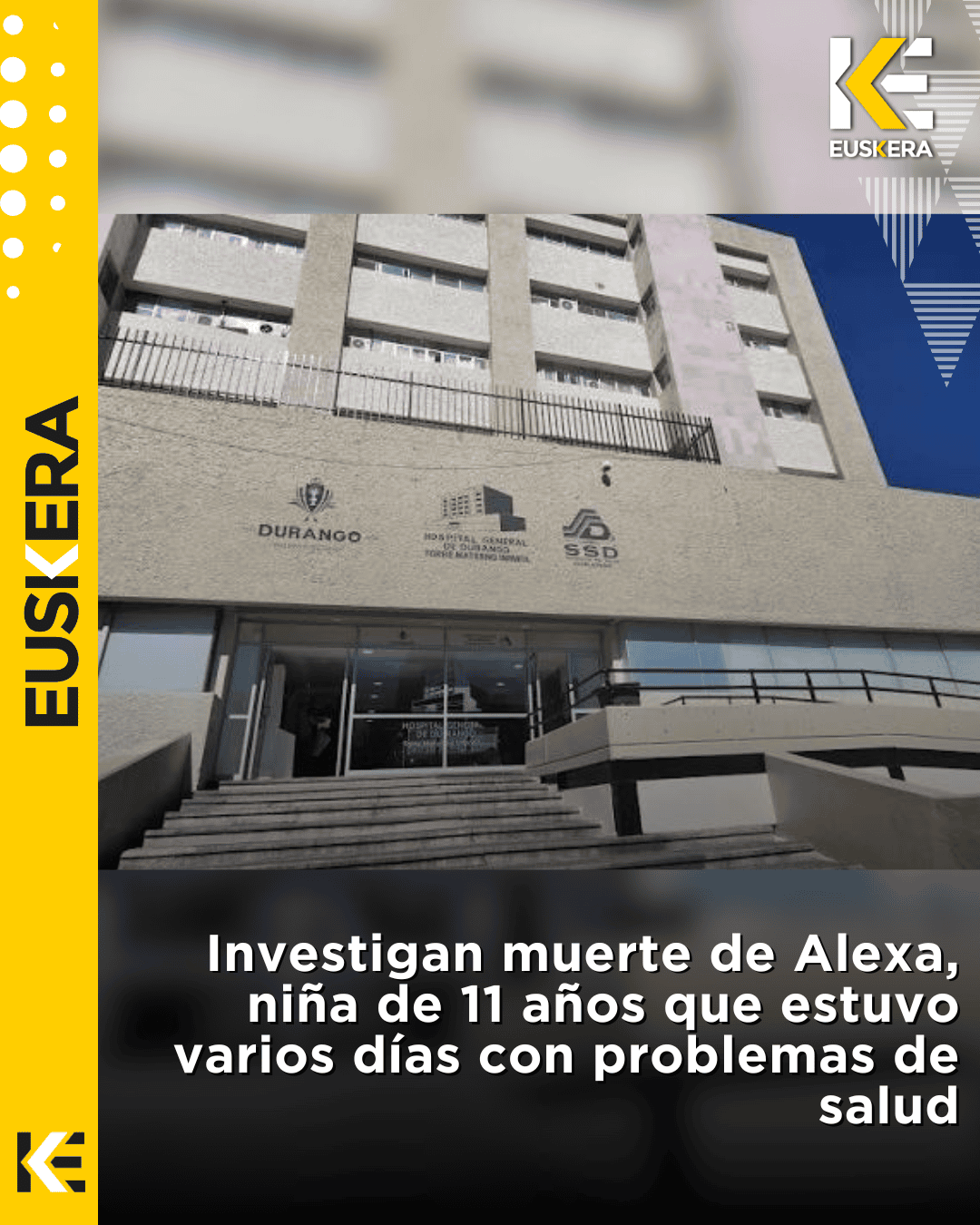 Investigan muerte de Alexa, niña de 11 años que estuvo varios días con problemas de salud