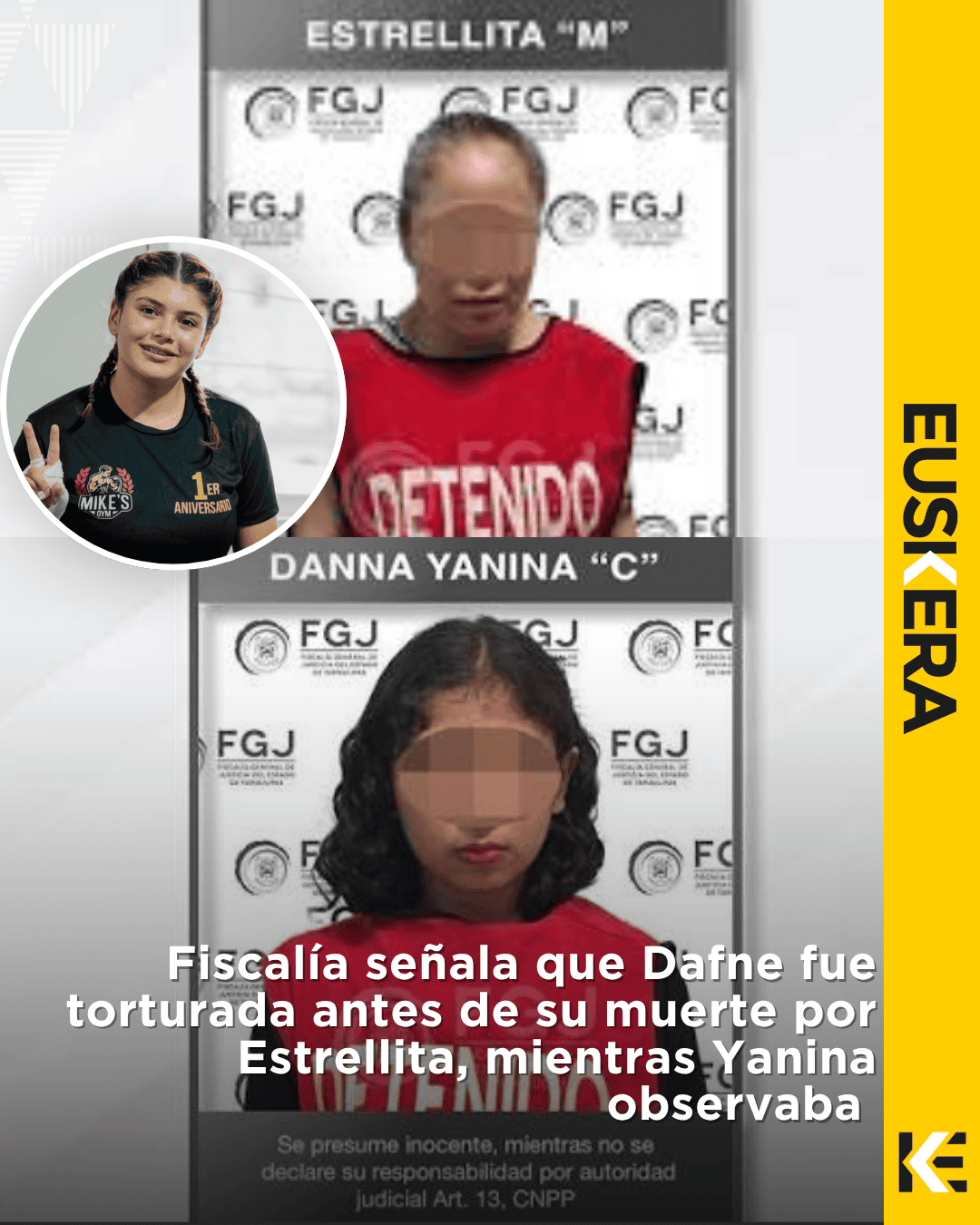 Fiscalía señala que Dafne fue torturada antes de su muerte por Estrellita, mientras Yanina observaba