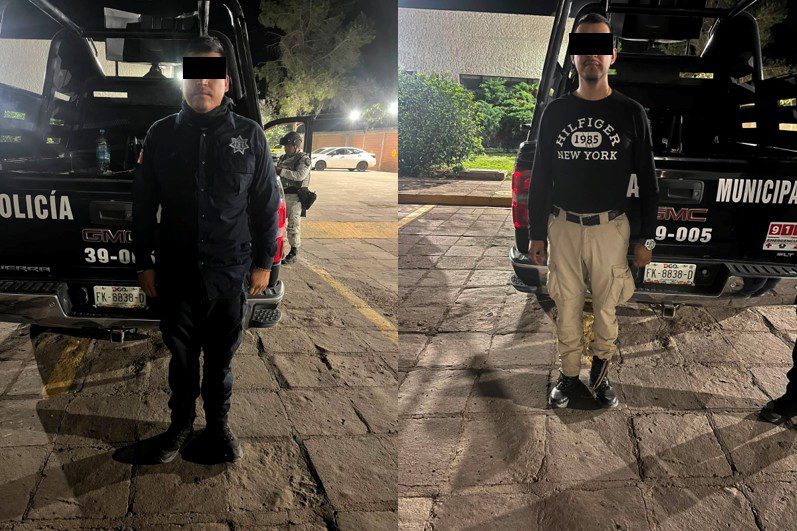 Detienen a dos presuntos policías y aseguran armas en Nuevo Ideal