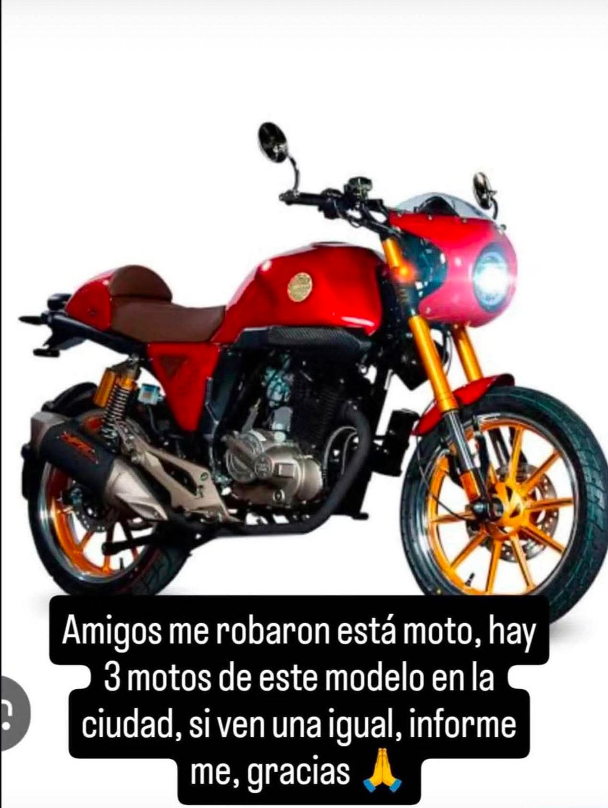 Roban motocicleta en Durango; piden ayuda para localizarla.