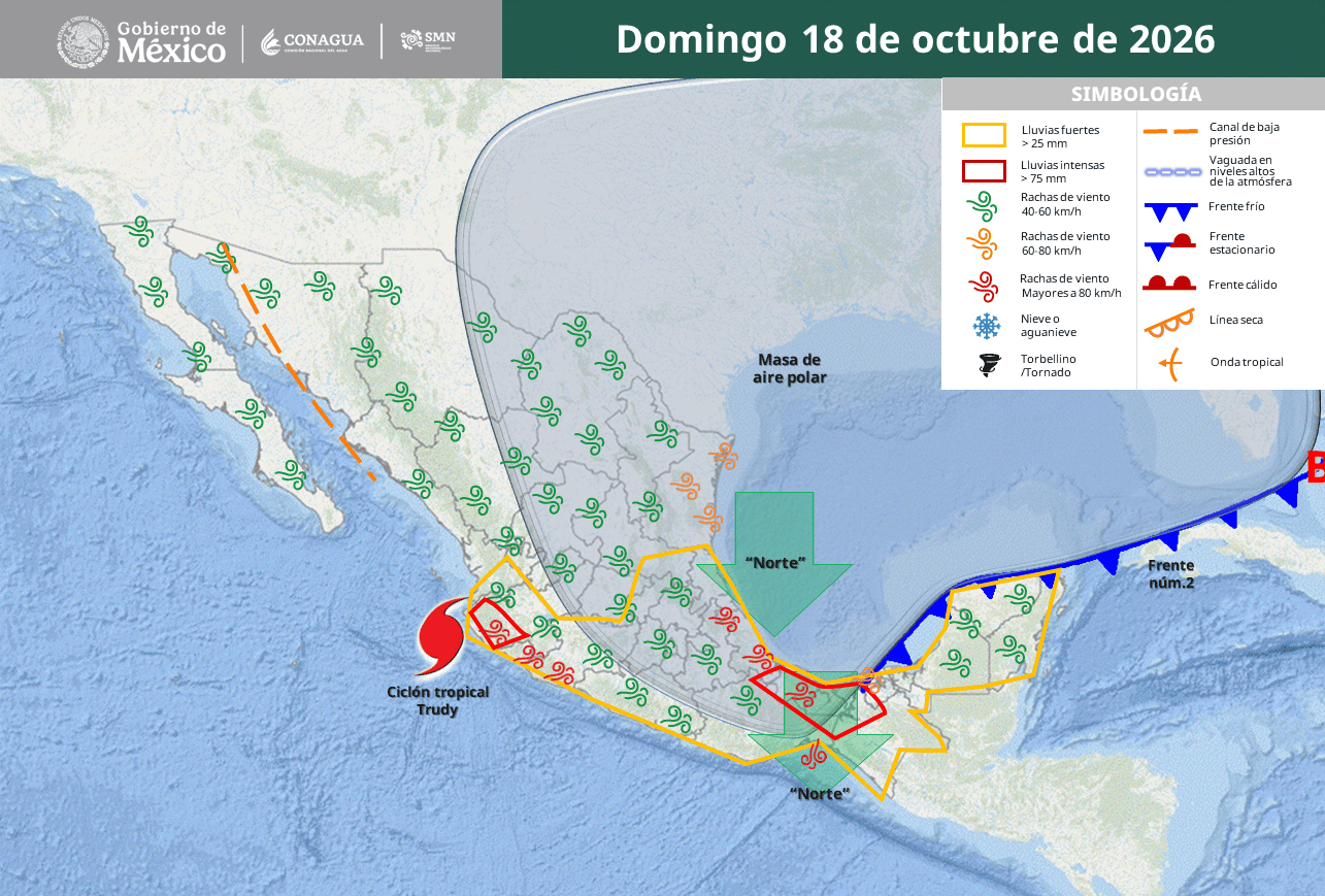 Domingo fresco y cielo nublado, se prevén lluvias aisladas